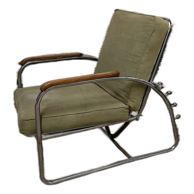 Mid 20th Century Bahaus Style Reclining Chair For Sale