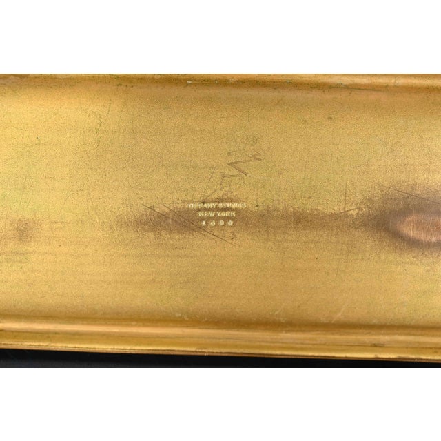 Tiffany Studios New York Zodiac Bronze Doré Pen Tray For Sale - Image 10 of 12