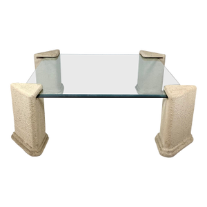 Postmodernist Floating Top Square Coffee Table