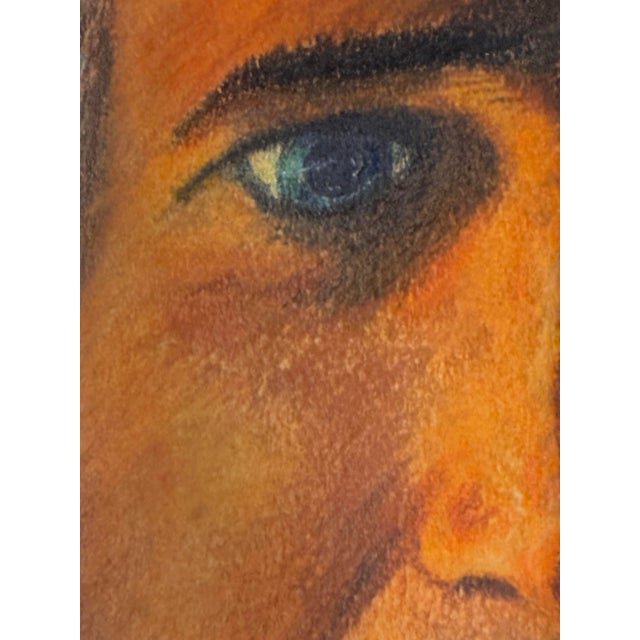 Original Art Pastel Painting by D. Miller of Actor Paul Newman (1968) For Sale - Image 9 of 12