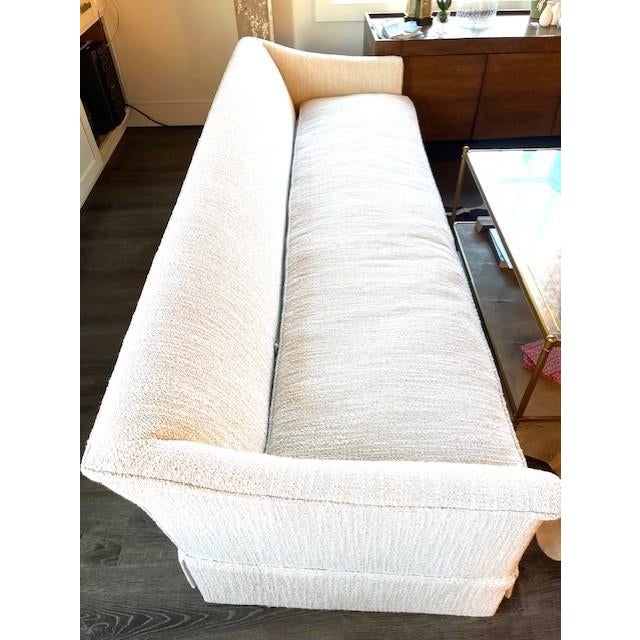 Textile 1960s Mid-Century Modern Sofa Upholstered in Boucle For Sale - Image 7 of 9