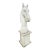 Vintage Hollywood Regency Concrete Horse Head Bust Sculpture Monumental Pedestal For Sale