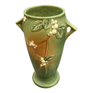 Antique Roseville Snowberry Green Vase