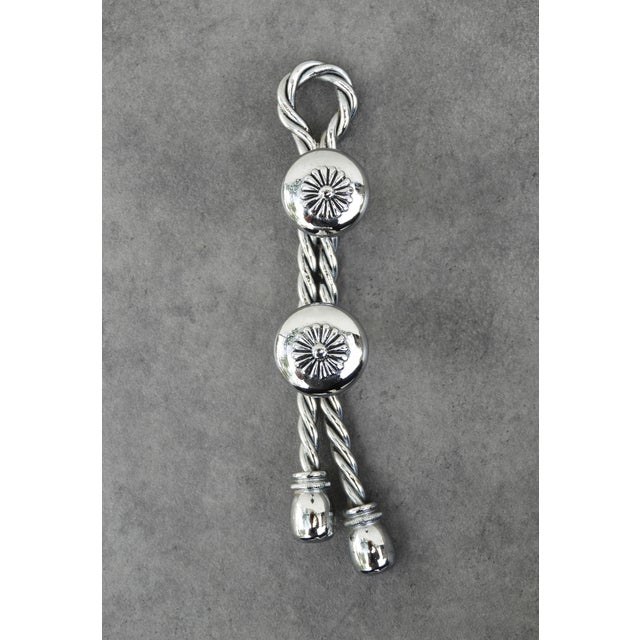 Beautiful ‘Rope and Tassel’ large double hook from Maison Bagues, France, c1970. Stylish French 'patère' hook in an...