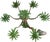Late 20th Century Palm Beach Regency 6-Light Tole Palm Tree Chandelier With Shades For Sale - Image 10 of 10