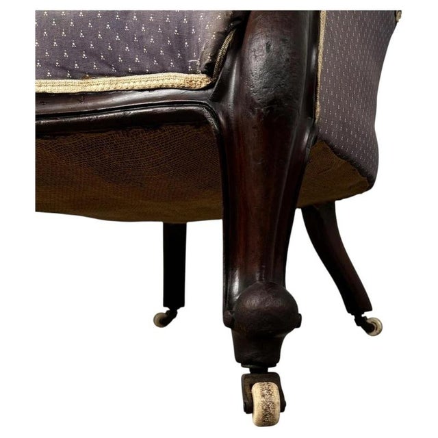 2000 - 2009 Antique Mahogany Button Back Chair, 1800s For Sale - Image 5 of 12