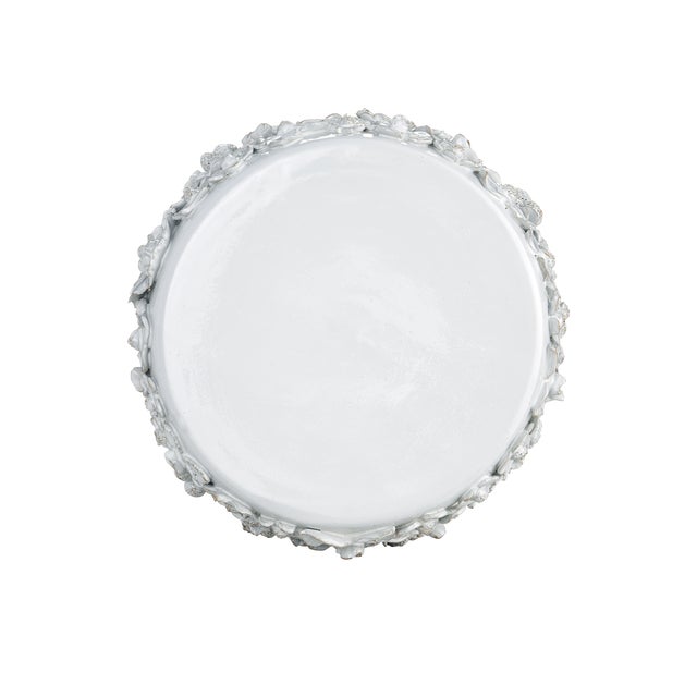 2020s Currey & Company Jessamine White Accent Table For Sale - Image 5 of 5