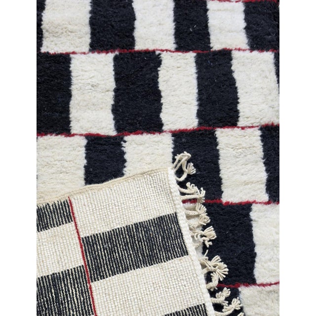 2020s Checkered Moroccan Wool Rug - 10 X 8.2 Ft For Sale - Image 5 of 8