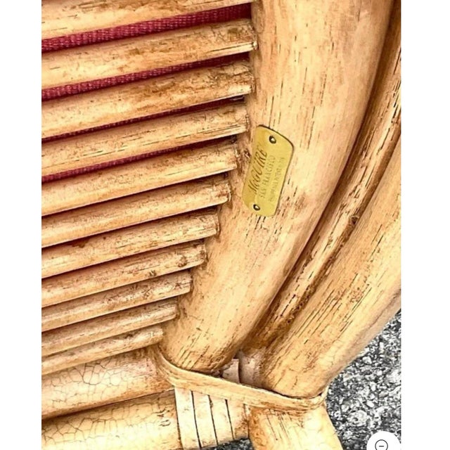 Set of Six McGuire Bamboo Target Back Dining Chairs For Sale - Image 11 of 11