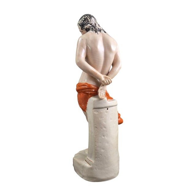 Monumental Staffordshire Christ at the Column Figure, England, 1860 For Sale - Image 5 of 12