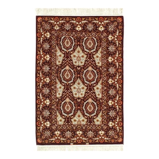 Pasargad DC Fine Hand Knotted Persian Silk & Wool Isfahan Rug For Sale