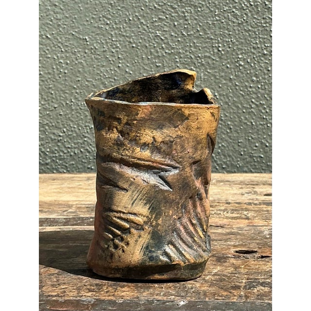 Ceramic Vintage Original Studio Pottery Vase For Sale - Image 7 of 12