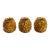 Gold Pinecone Candlestick Holders, Set of 3 For Sale