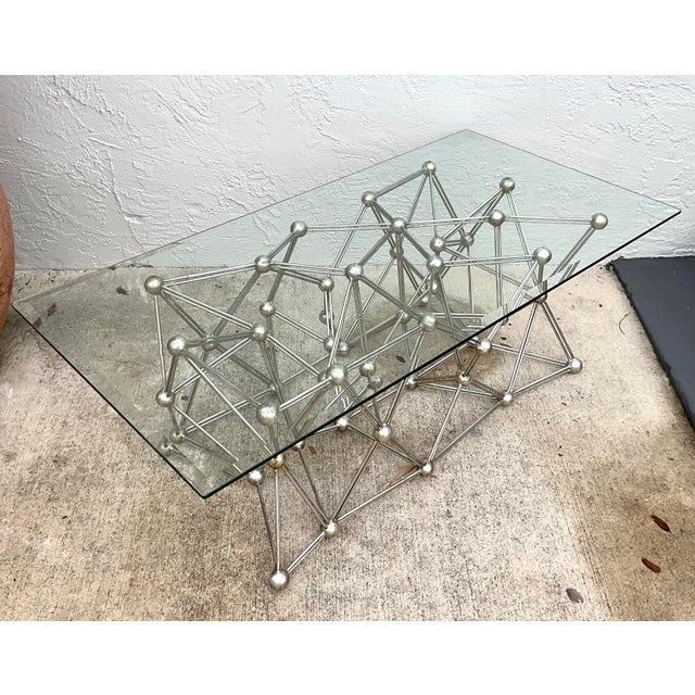 Metal Vintage Boho Interlocking Molecule Coffee Table For Sale - Image 7 of 7