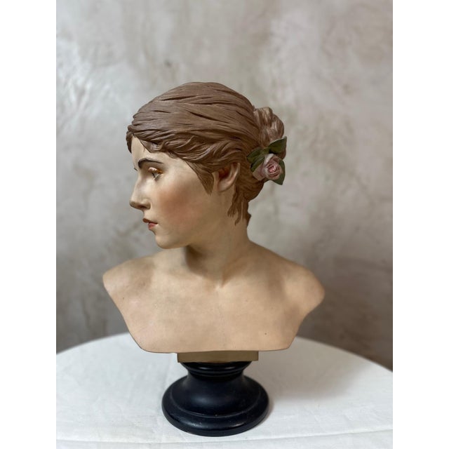 Plaster Bust of a Woman For Sale - Image 3 of 15
