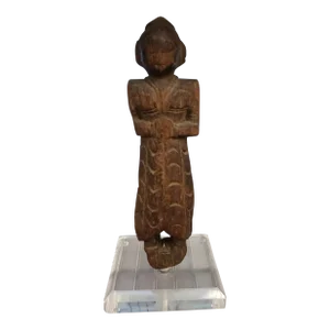 Early 20th Century Luba Shankandi Female Wooden Figure
