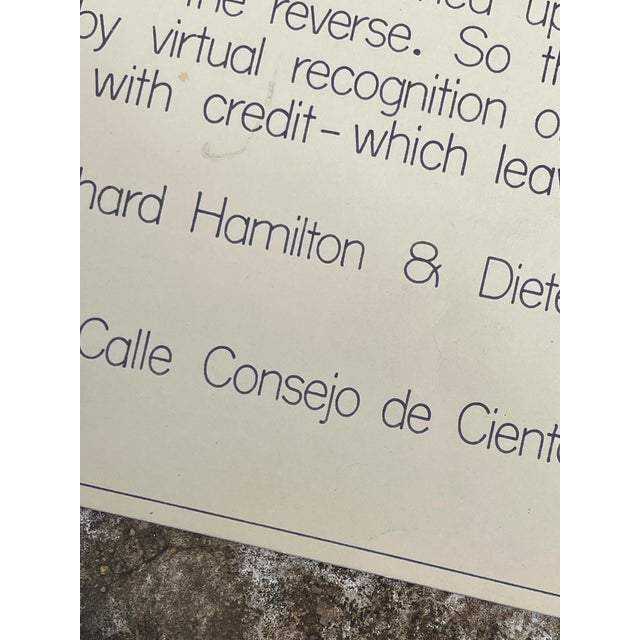 Richard Hamilton (1922-2011) and Dieter Roth (1930-1998) | Interfaces Poster 1977 For Sale - Image 9 of 12