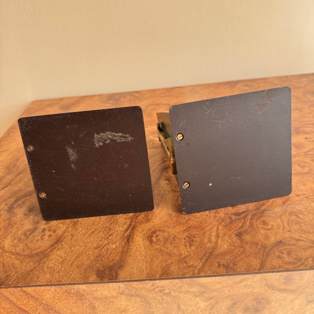 Meret Oppenheim Mid Century Modern Israeli Oppenheim Lyre Bookends- A Pair For Sale - Image 4 of 10