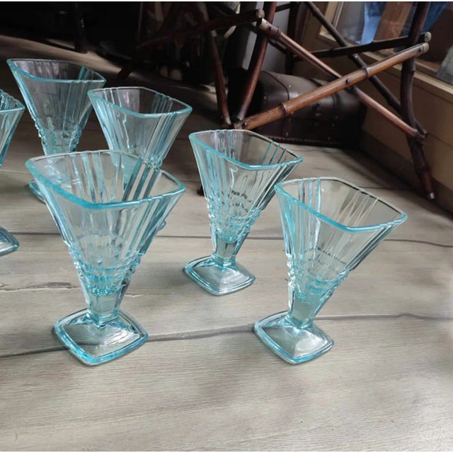 Ice Cream Cups, Blue, Italy Firenze, 1970s, Price for 6 Pieces, Set of 6 For Sale - Image 3 of 6