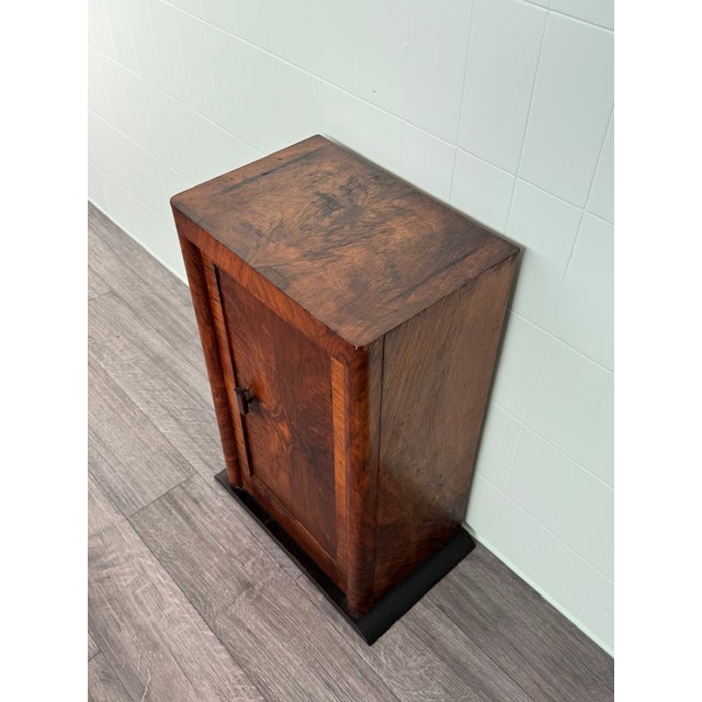 Wood Antique Art Deco Wooden Nightstand, 1930s For Sale - Image 7 of 18