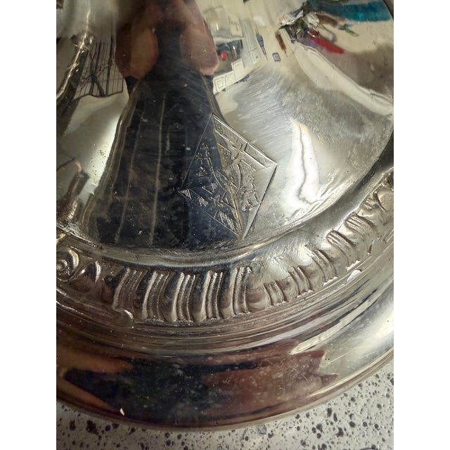 Abstract Late 18th Century Pair George III Old Sheffield Silver Plated Three Light Candelabras. For Sale - Image 3 of 10