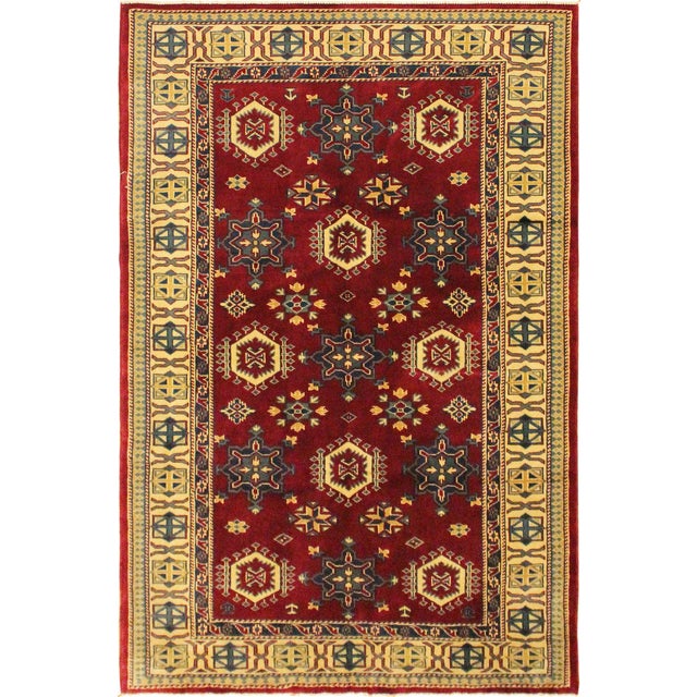 Vintage Shirwan Red/Gold Wool Rug - 3'9''x5'6'' For Sale - Image 11 of 11