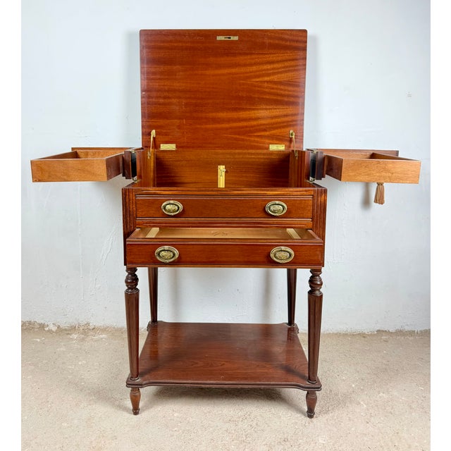 1970s Wood Storage Tables with Lift-Top Compartments, 1970, Set of 2 For Sale - Image 5 of 18