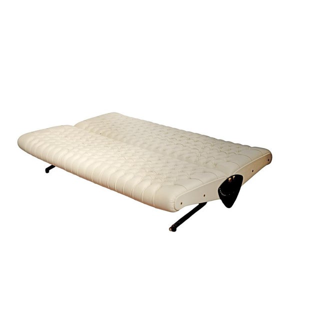D70 sofa bed, Osvaldo Borsani for Tecno, 1950s. Special edition. Its fan mechanism, visible on the sides, allows the...