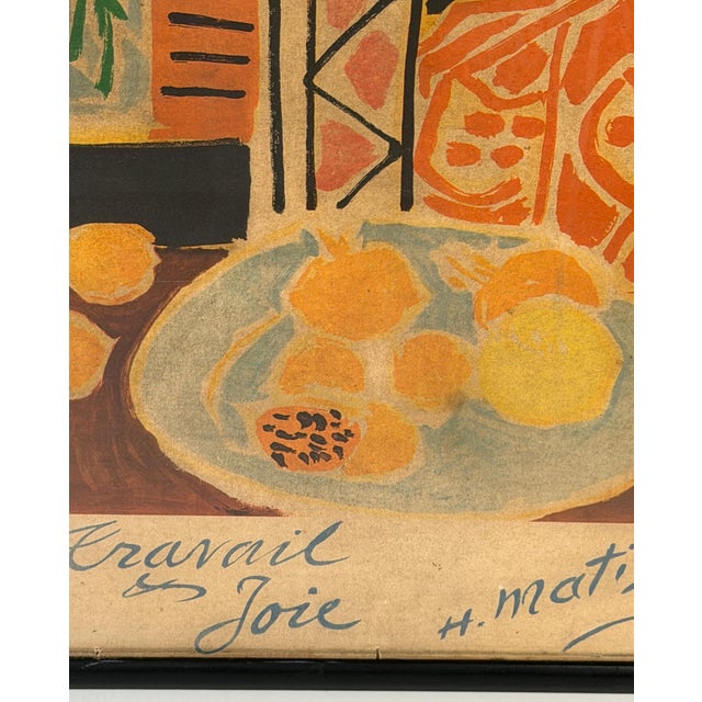 Wood After Henri Matisse (1869–1954), Nice, Travail et Joie, Color Offset Lithograph For Sale - Image 7 of 18