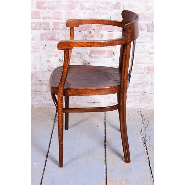 Art Deco Beech Armchair from Fischel, Slovakia, 1900s For Sale - Image 4 of 11