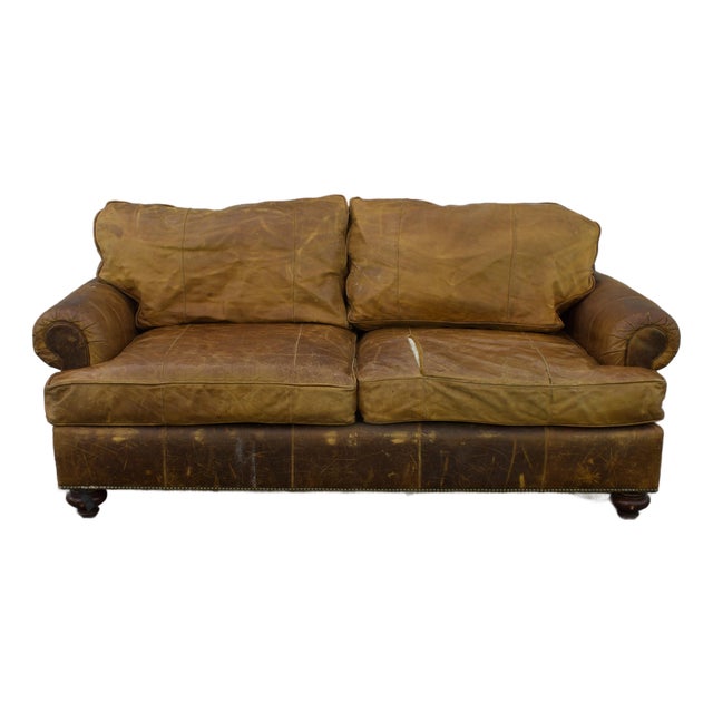 Ralph Lauren by Henredon Leather Sofa, Late 20th Century For Sale