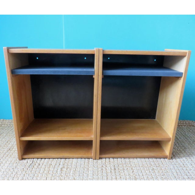 Black Wall-Mounted Elm Bedside Tables, Denmark, 1980s, Set of 2 For Sale - Image 8 of 10