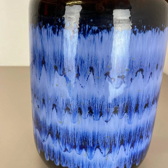 Ceramic Large Pottery Fat Lava Multi-Color Floor Vase 408-40 by Scheurich, 1970s For Sale - Image 7 of 18