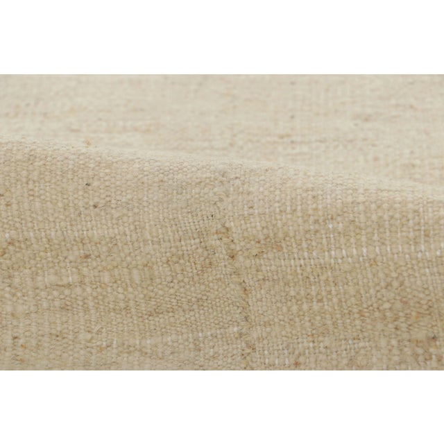 Textile Oversized Vintage Persian Mazandaran Kilim in Subtle White Stripes - Rug & Kilim For Sale - Image 7 of 7