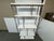 Metal Modern White + Chrome Etagere For Sale - Image 7 of 12