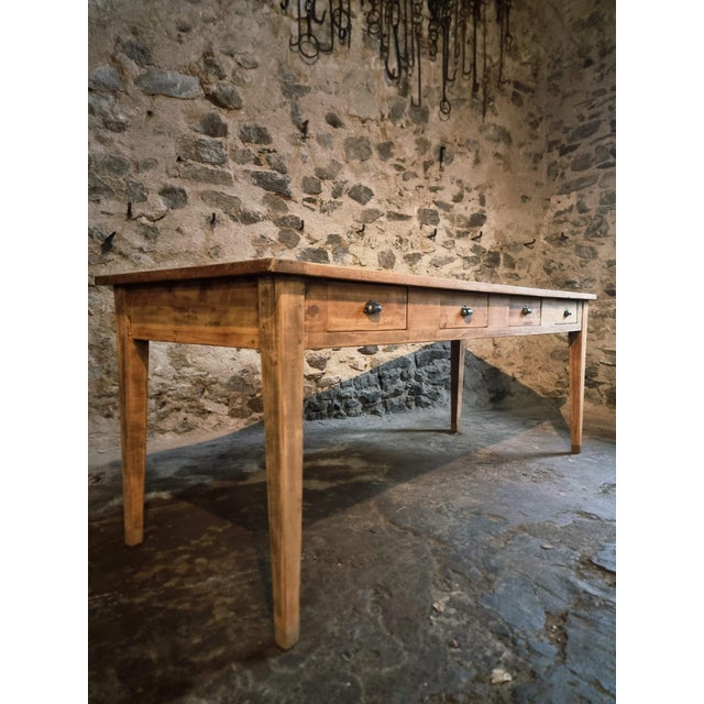 Antique French Dining Table or Worktable with Drawers, 1900s For Sale - Image 16 of 18