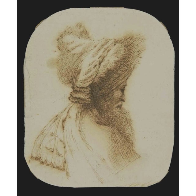 After Rembrandt, Profile of Man, Etching, 17th Century For Sale - Image 3 of 3