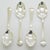 Vintage Italian Handmade Genuine Silver Sugar Spoons, 1970s, Set of 4 For Sale - Image 12 of 12