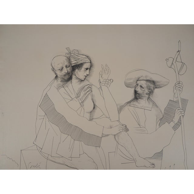 The Lovers and the Pilgrim Drawing by Miguel Conde, 1993 For Sale - Image 6 of 9