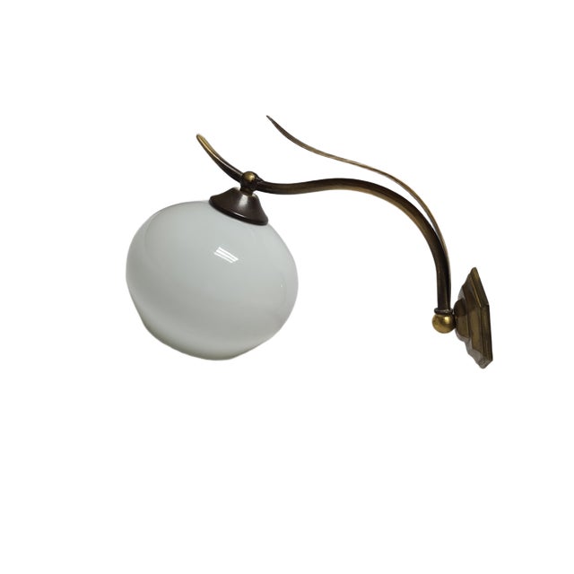 Art Deco Wall Lamp in Metal, Poland, 1950s For Sale - Image 10 of 10