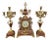 Victorian French Ornate Marble Clock Set, 1860s, Set of 3 For Sale
