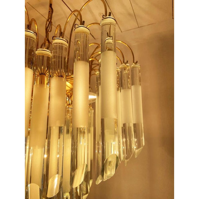 Vintage Glass Chandelier in the style of Paolo Venini, 1970s For Sale - Image 10 of 12