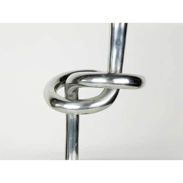 Large candleholder made of cast aluminum and handcrafted. Made in Italy in the 1960s and 1970s. Very good vintage...