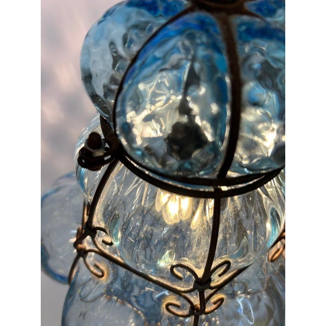 Blu Sky Bubble Pendant in Murano Glass, 1980s For Sale - Image 17 of 18