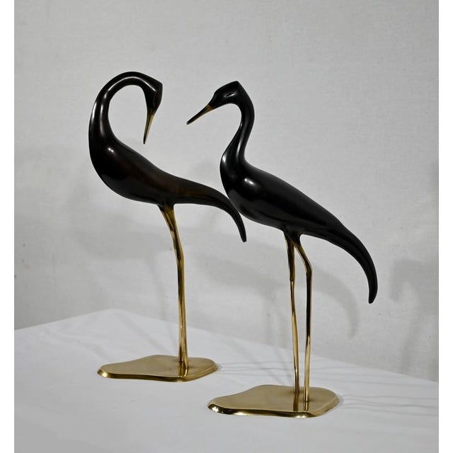 Metal Water Bird Sculptures, 1940, Set of 2 For Sale - Image 4 of 18
