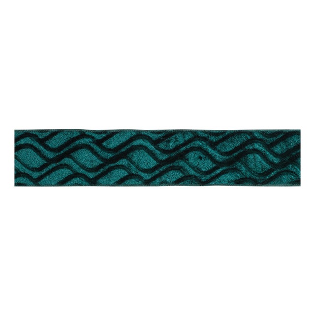 Embossed Wave Velvet Wired Polyester Ribbon 2.5" x 10 Yds. For Sale