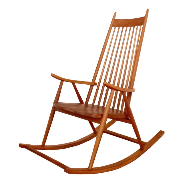 Vintage Rocking Chair from Drevopodnik Holesov, Czechoslovakia, 1960s For Sale