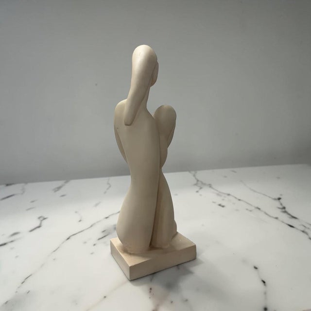 Sculpture Materials Vintage Modernist Large White Plaster Three Women Sculpture For Sale - Image 7 of 10