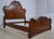 Age: Approx: 25 Years Old Details: Burl Elm w/ Walnut Finish Art Nouveau Style Bolted Rail Construction Condition:...