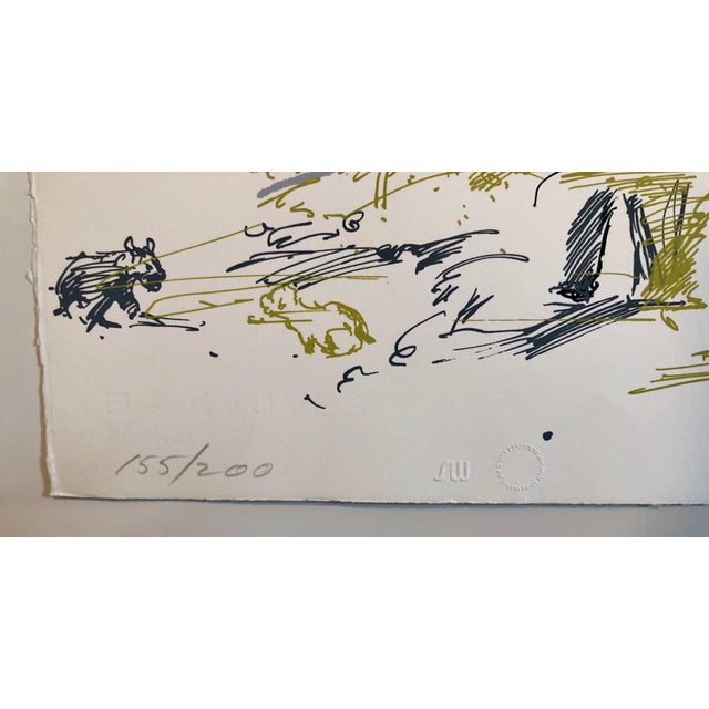 Modern Ivan Schwebel, 1970s Jerusalem Street Scene Silkscreen Lithograph Ivan Schwebel Bezalel Artist, 1977 For Sale - Image 3 of 8